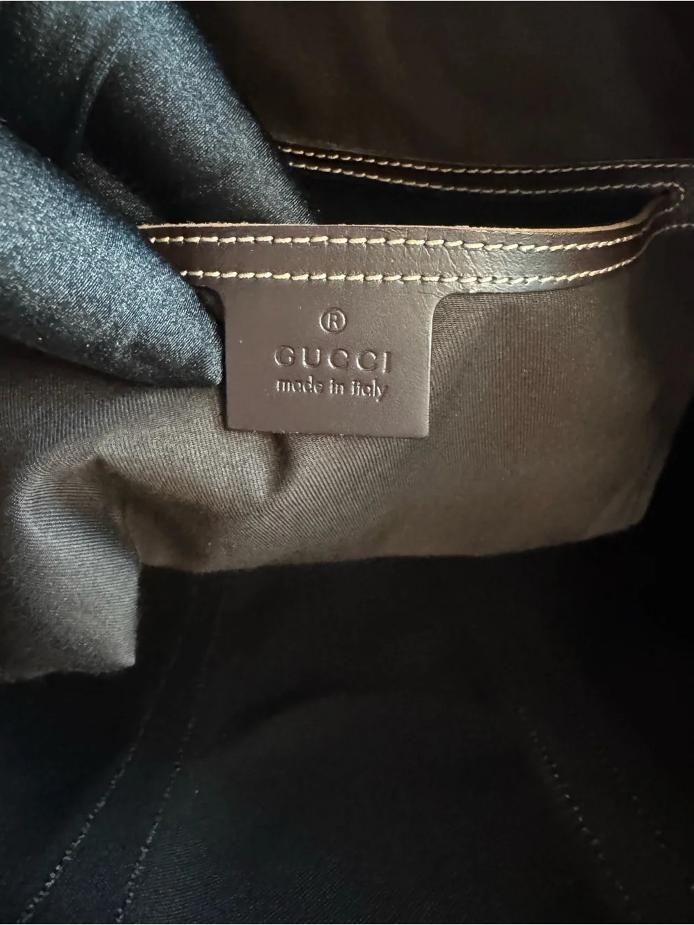 Gucci Beige GG Supreme Canvas Briefcase with Dark Brown Trim and COA